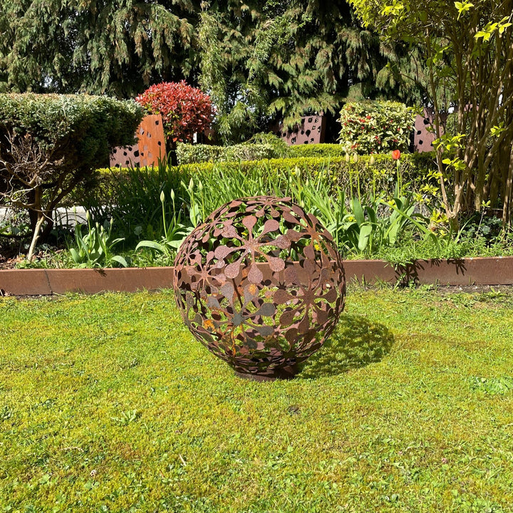 Corten petals sphere