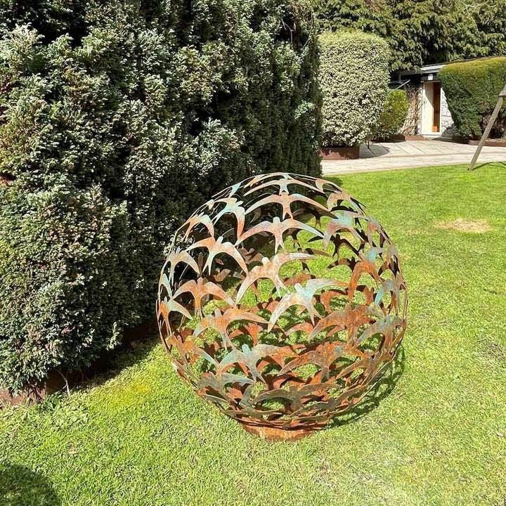 Corten birds sphere