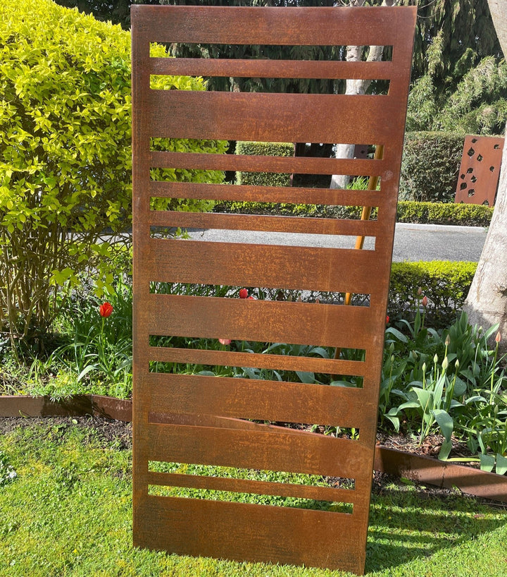 Corten privacy screen - rectangle