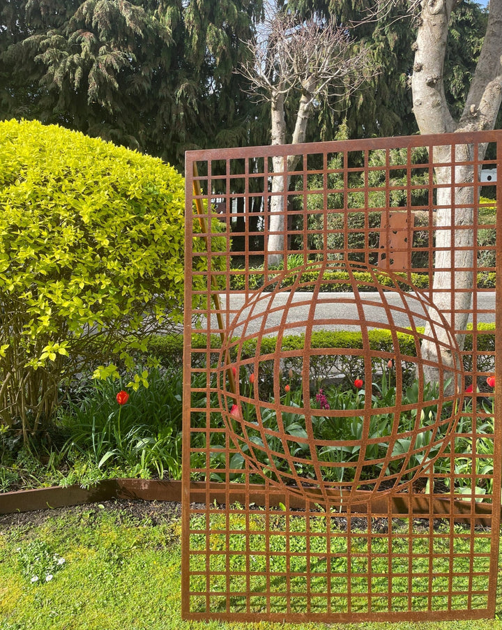 Corten privacy screen - gravity