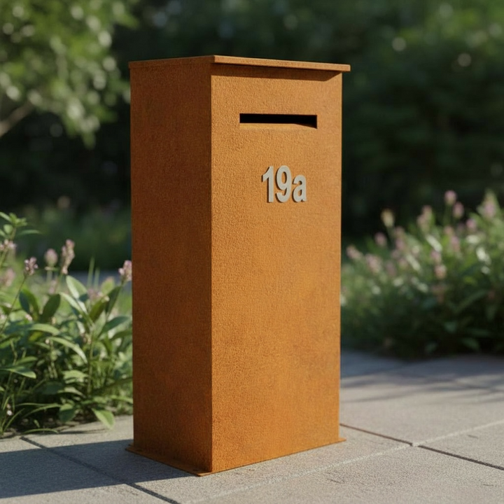 Corten parcel letterbox
