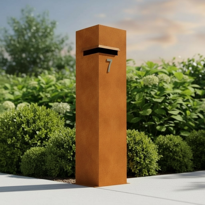 Corten corner letterbox