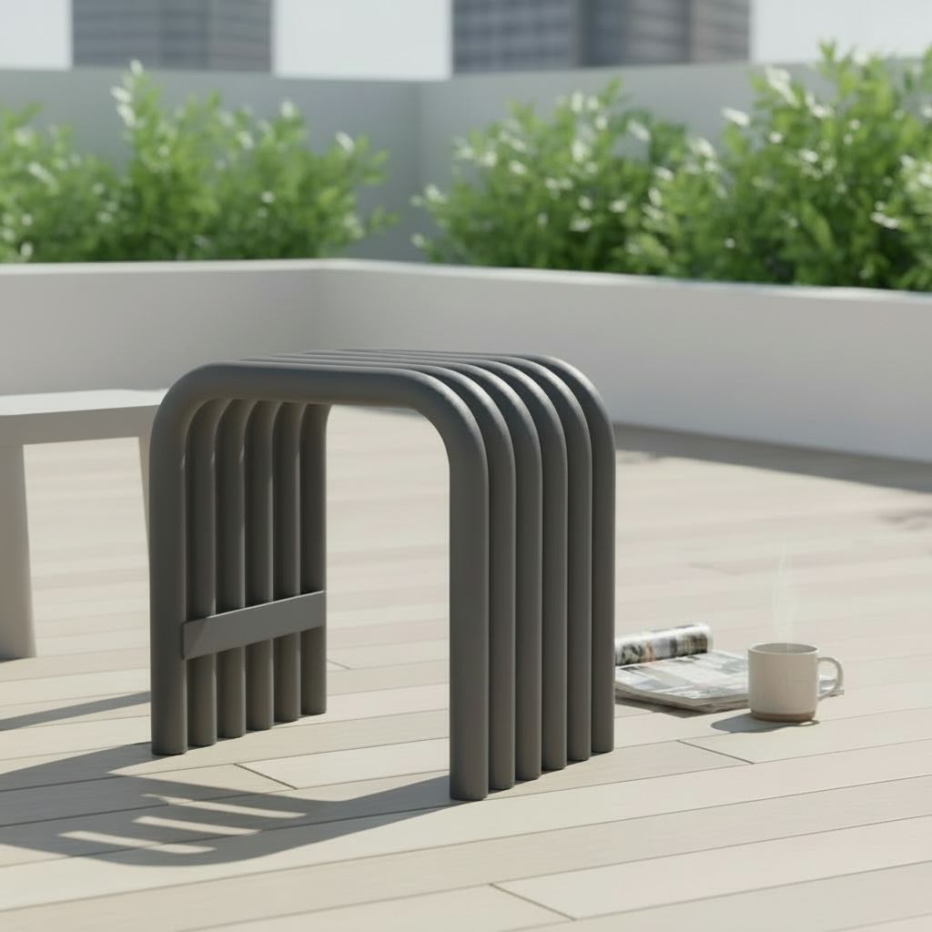 Powder-coated stool – Corten Steel Ireland