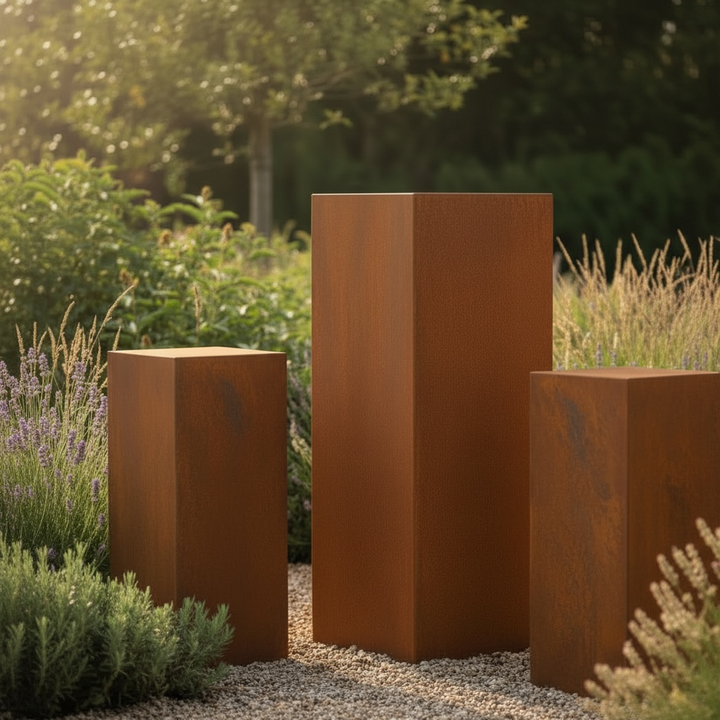 Corten steel pedestal