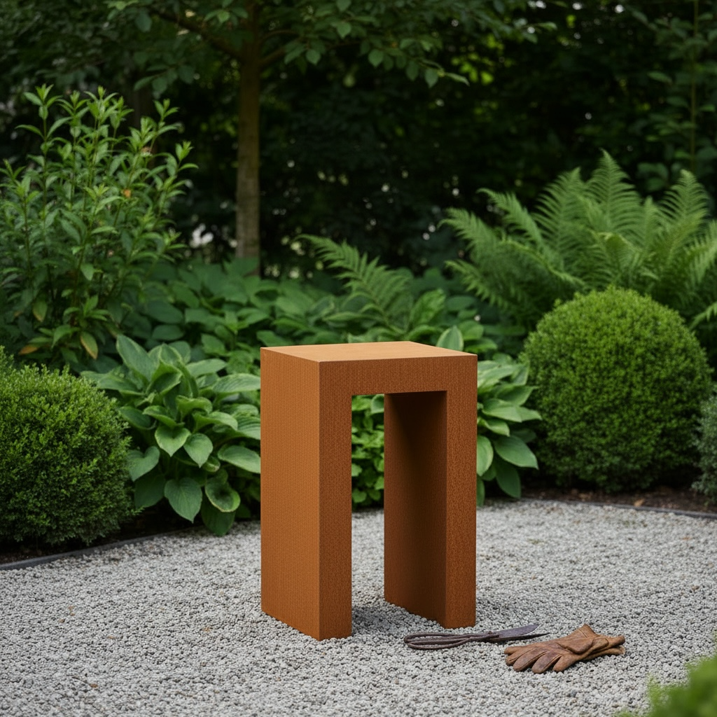 Corten steel U pedestal