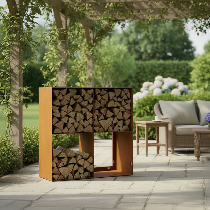Corten wood storage