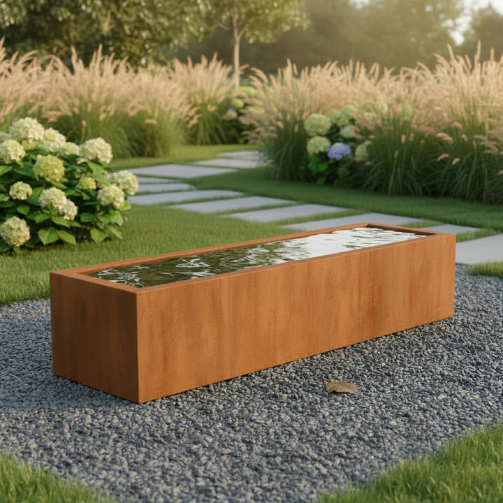 Corten rectangle pond