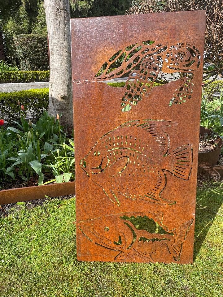 Corten privacy screen - seascape